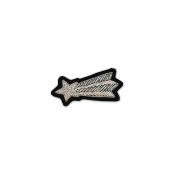 Broche brodée Etoile filante argent Macon & Lesquoy