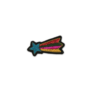 Broche brodée Etoile filante multicolore Macon&Lesquoy