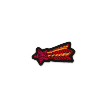 Broche brodée Etoile filante rose Macon&Lesquoy