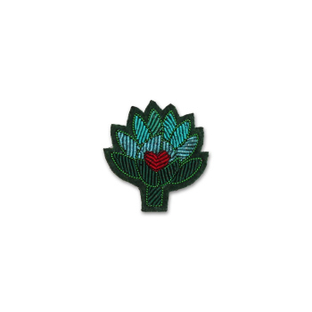 Broche brodée Artichaud Macon&Lesquoy