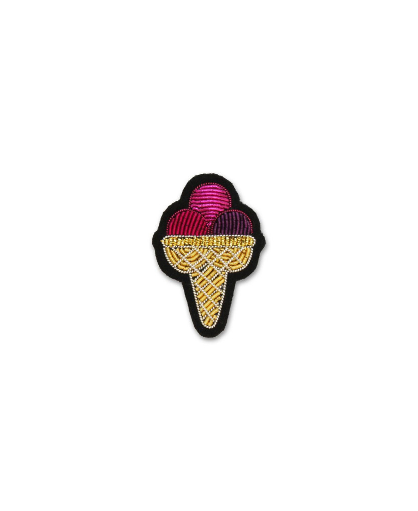 Broche brodée Glace gourmande Macon&Lesquoy
