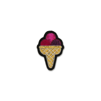 Broche brodée Glace gourmande Macon&Lesquoy