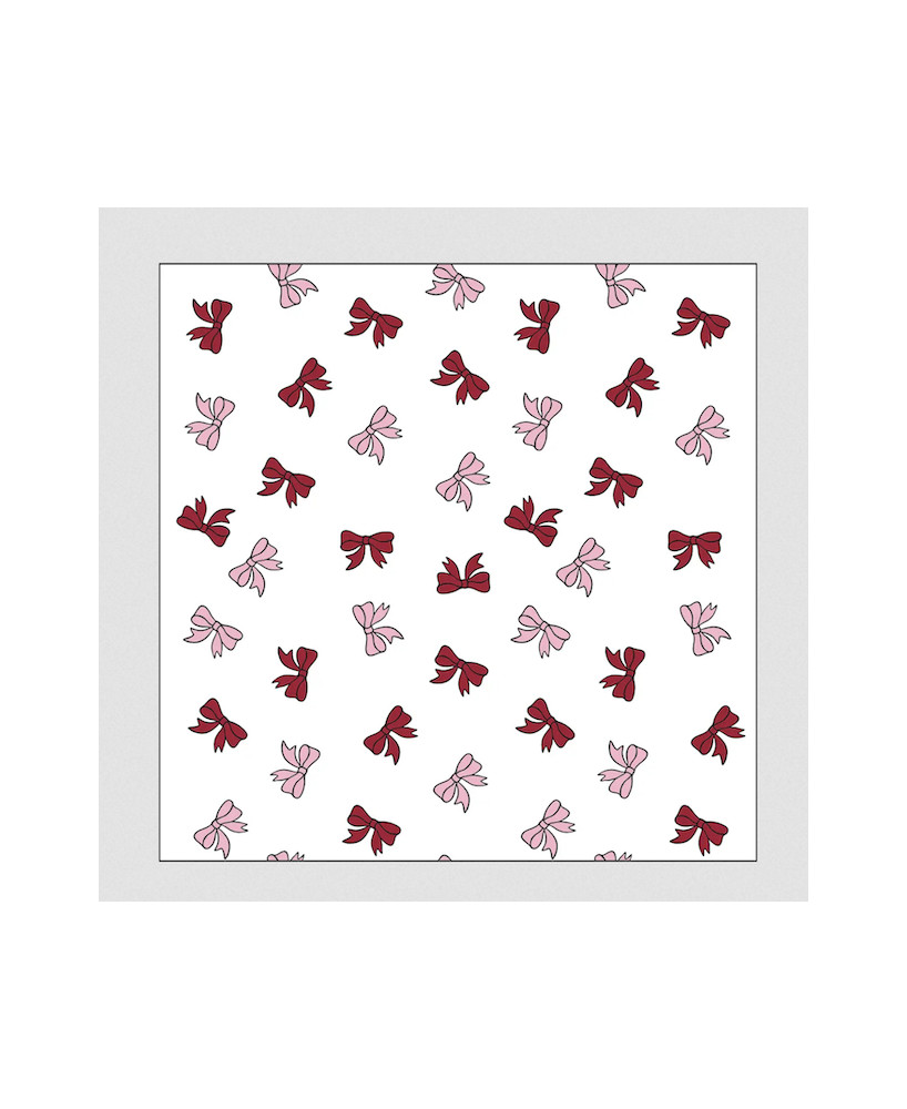 Serviettes Noeuds rouges et roses