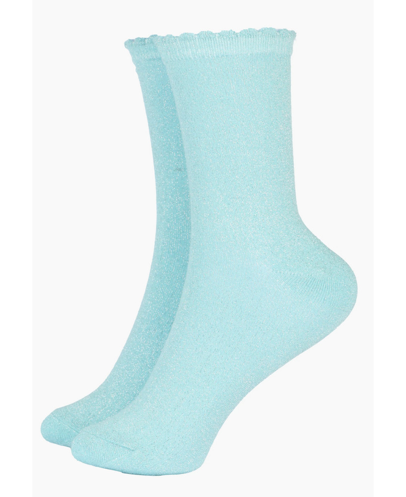 Chaussettes glitter turquoise