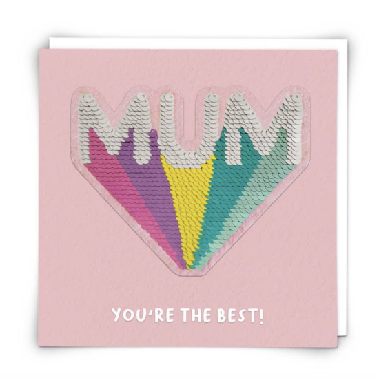Carte Sequins Mum