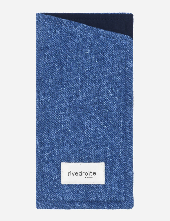 Etui à lunettes Rive Droite Beau regard denim clair