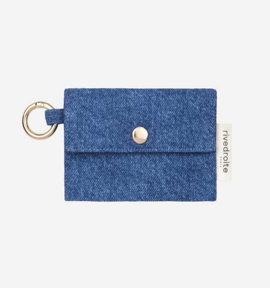 Porte-monnaie Rive Droite Auber denim clair
