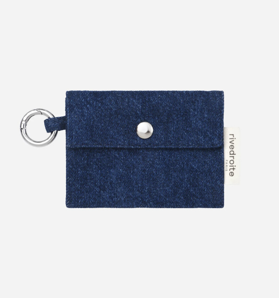 Porte-monnaie Rive Droite Auber denim brut