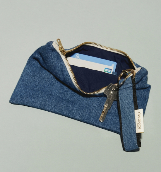 Pochette Rive Droite Capucine denim clair