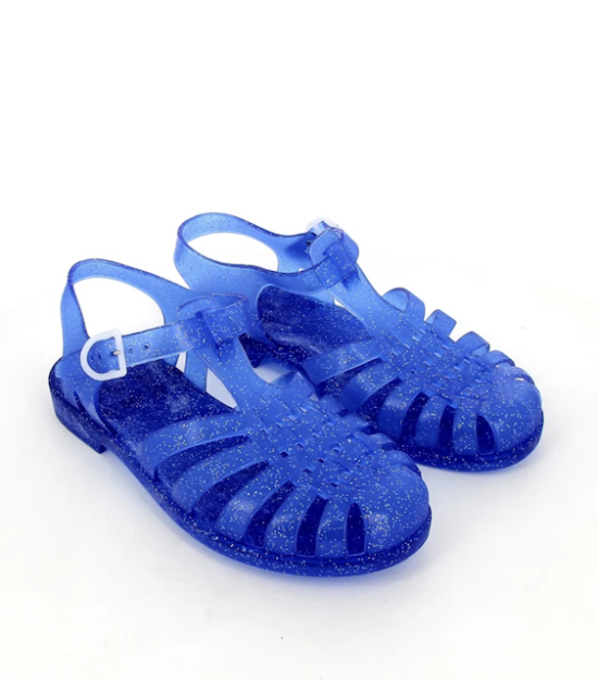 Sandales Méduse Sun bleu pailletté