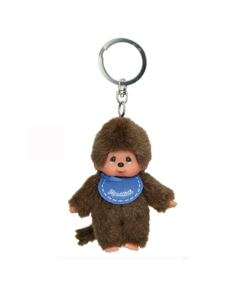 Porte-clés Monchhichi garçon bavoir bleu