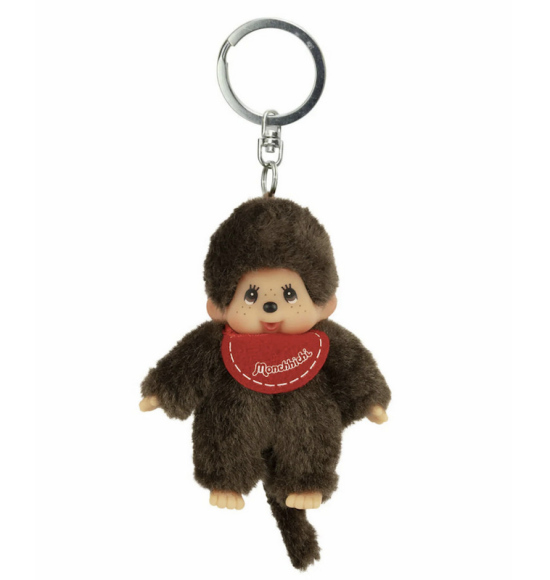 Porte-clés Monchhichi garçon bavoir rouge