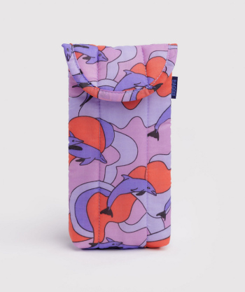 Etui de lunettes matelassé Dauphins