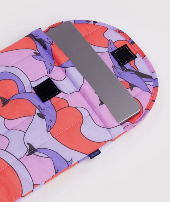 Housse d'ordinateur matelassée 13" Dauphins