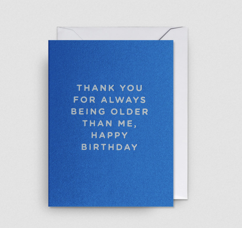 Petite carte Thank you for always beeing older