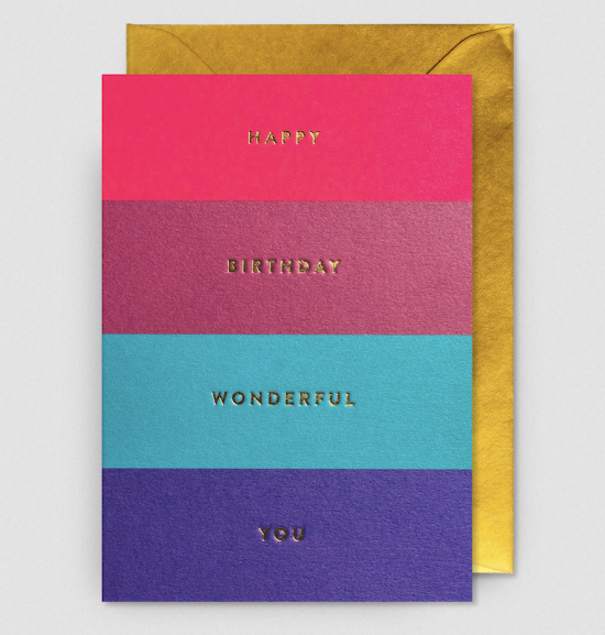 Carte Happy birthday wonderful you
