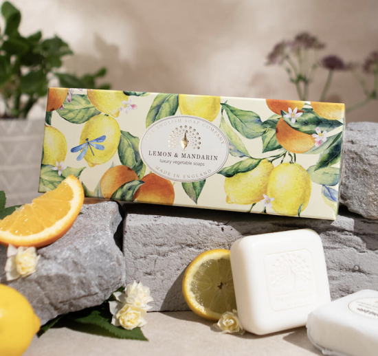 Coffret 3 savons Citron et Mandarine