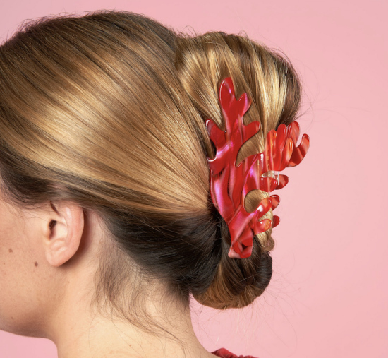 Pince à cheveux Coucou Suzette Corail