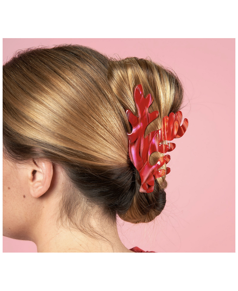 Pince à cheveux Coucou Suzette Corail