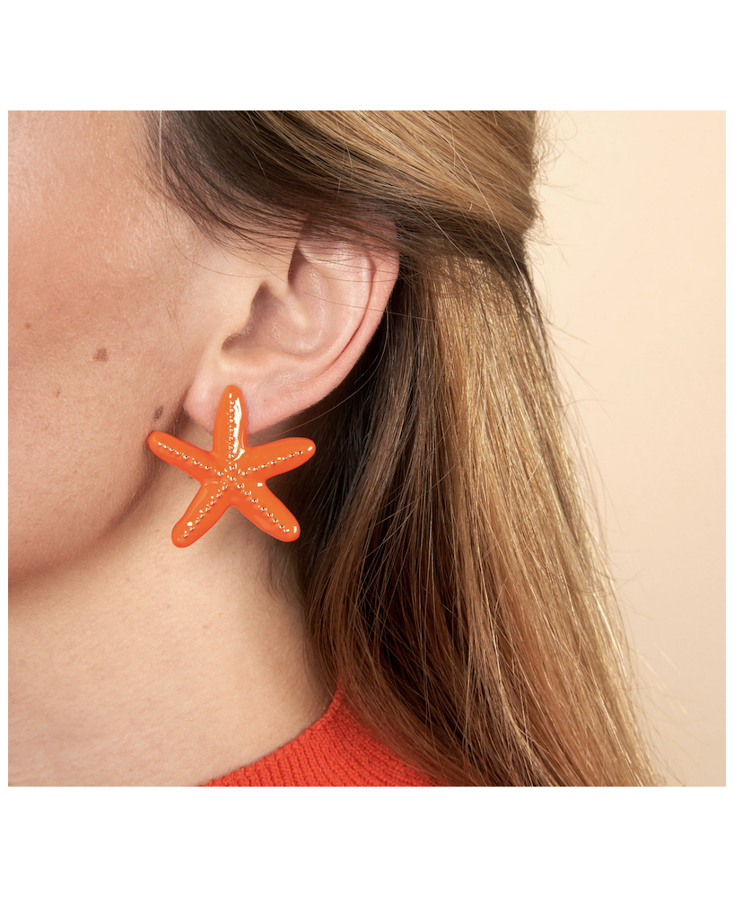 Boucles d'oreilles Coucou Suzette Etoiles de mer métal