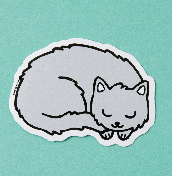Sticker Chat gris