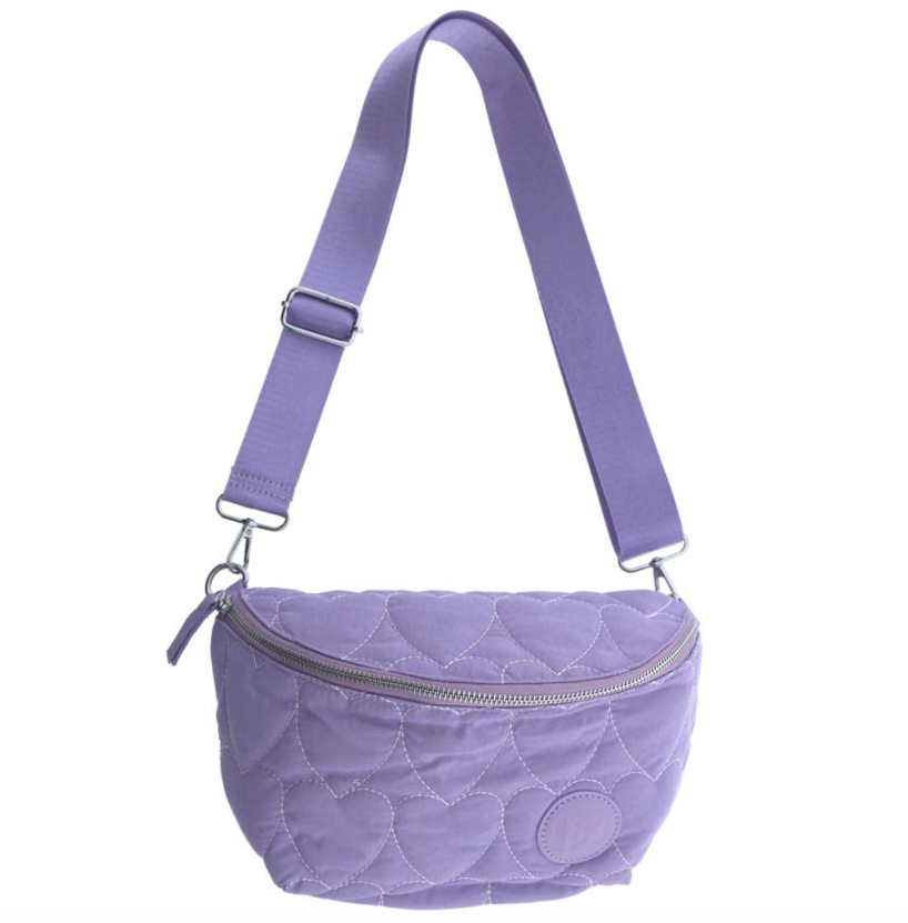 Sac banane Coeurs lila