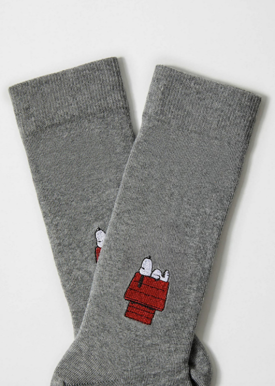 Chaussettes Snoopy niche grises 41/46