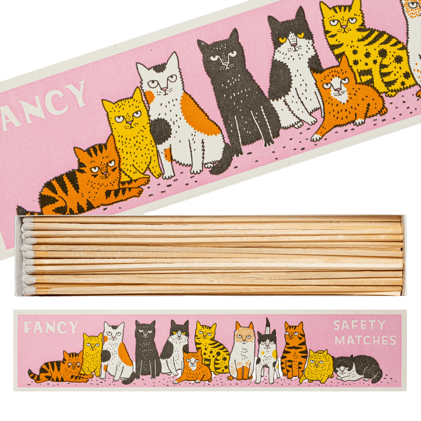 Boîte d'allumettes longues Chats