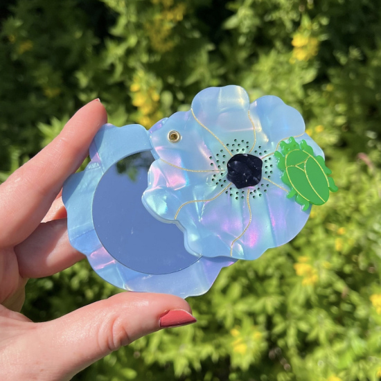 Miroir Coucou Suzette Fleur bleue