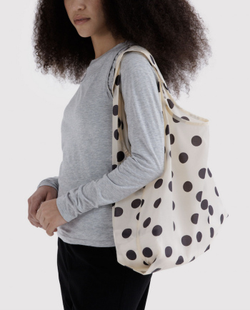 Sac réutilisable blanc pois noirs