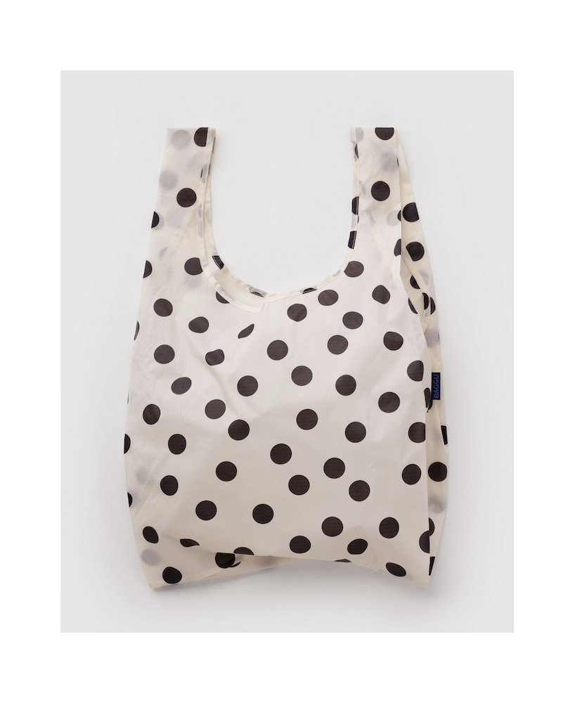 Sac réutilisable blanc pois noirs