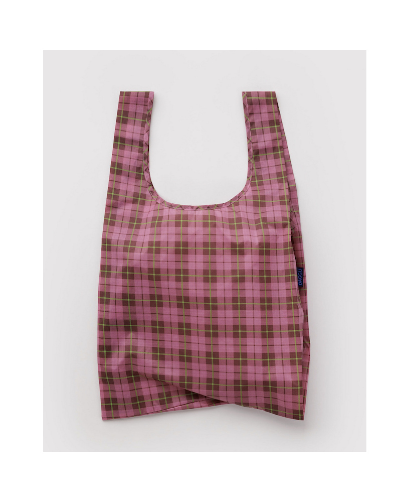 Sac réutilisable Tartan rose