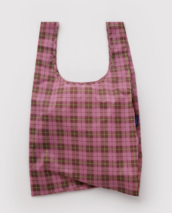 Sac réutilisable Tartan rose