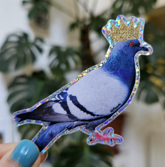 Sticker Pigeon couronne