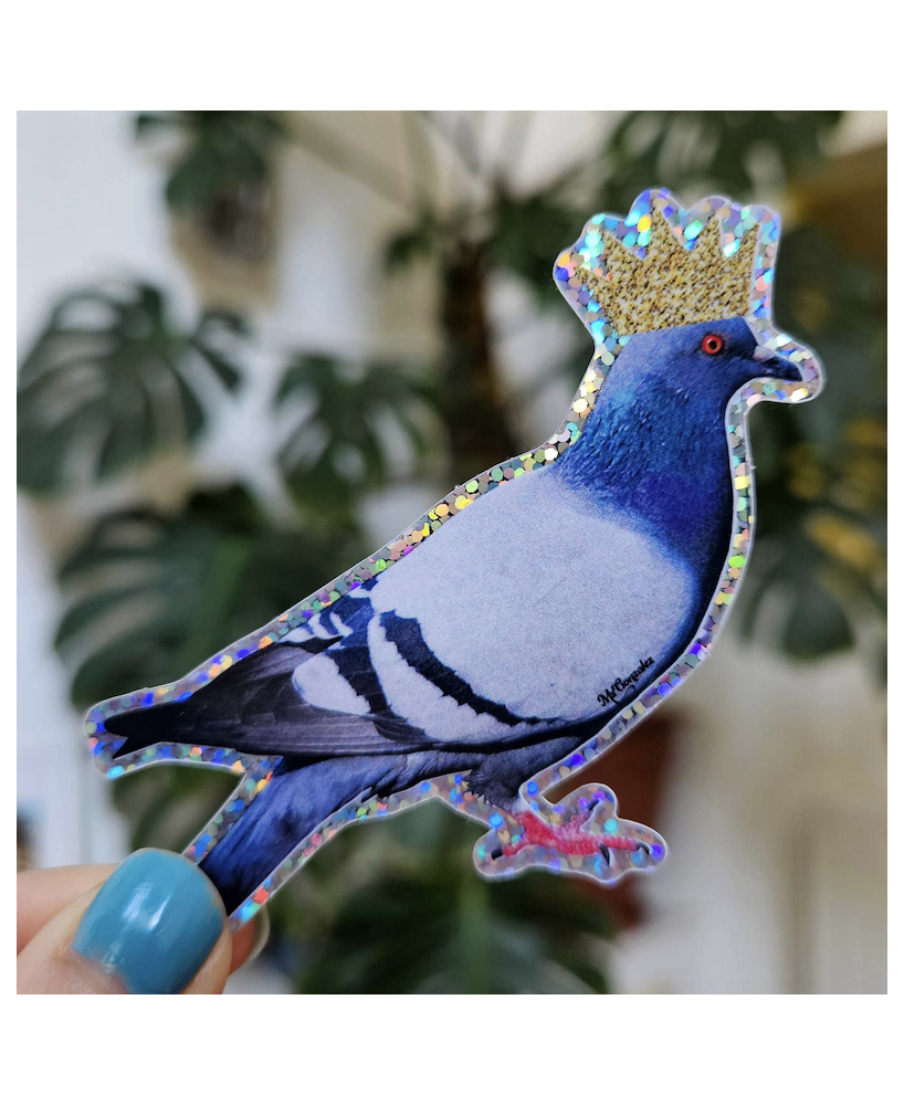 Sticker Pigeon couronne