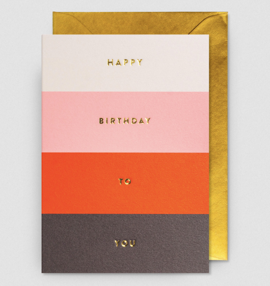 Carte Happy birthday to you lignes