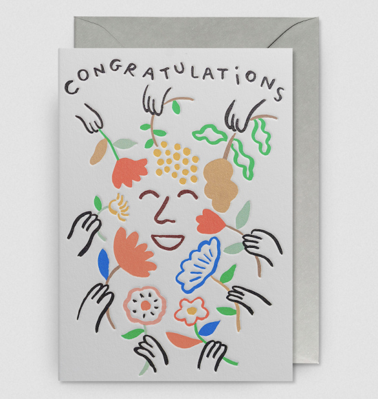 Carte Congratulations fleurs