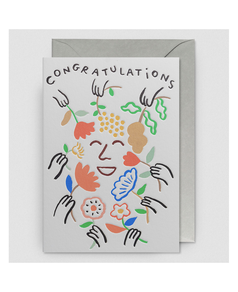 Carte Congratulations fleurs