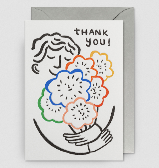 Carte Thank you Bouquet de fleurs