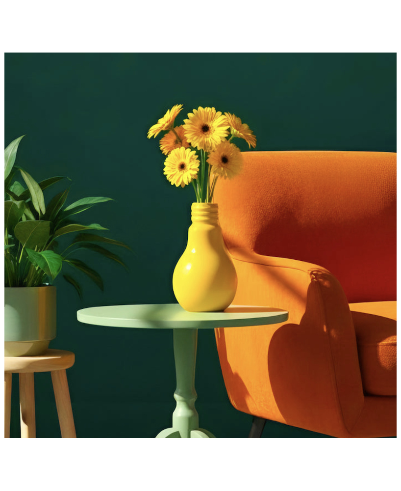 Vase Ampoule jaune