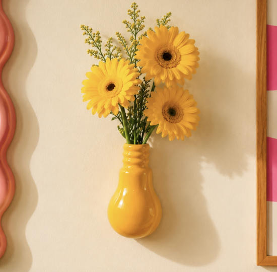 Vase Ampoule jaune