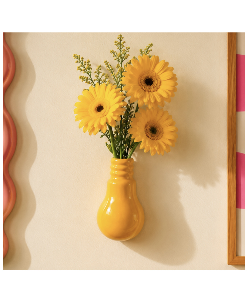 Vase Ampoule jaune