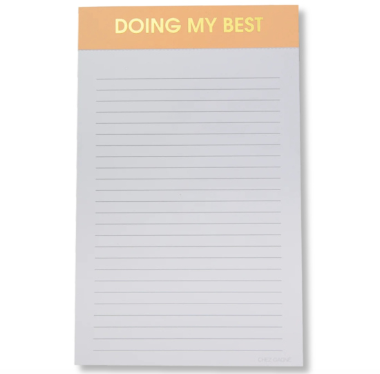 Bloc-notes Doing my best