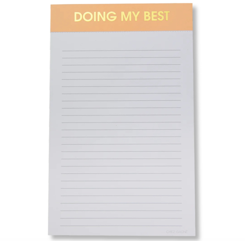 Bloc-notes Doing my best