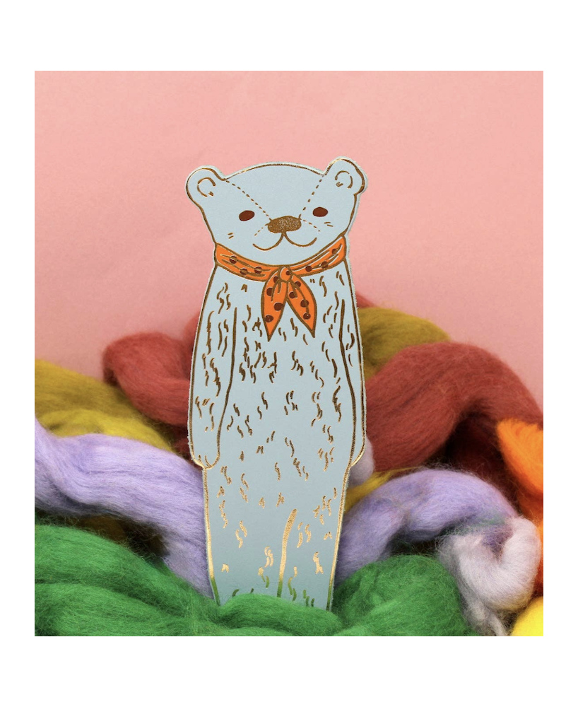 Marque-page Ours bleu