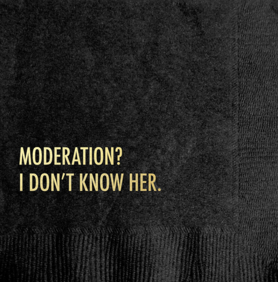 Serviettes Moderation
