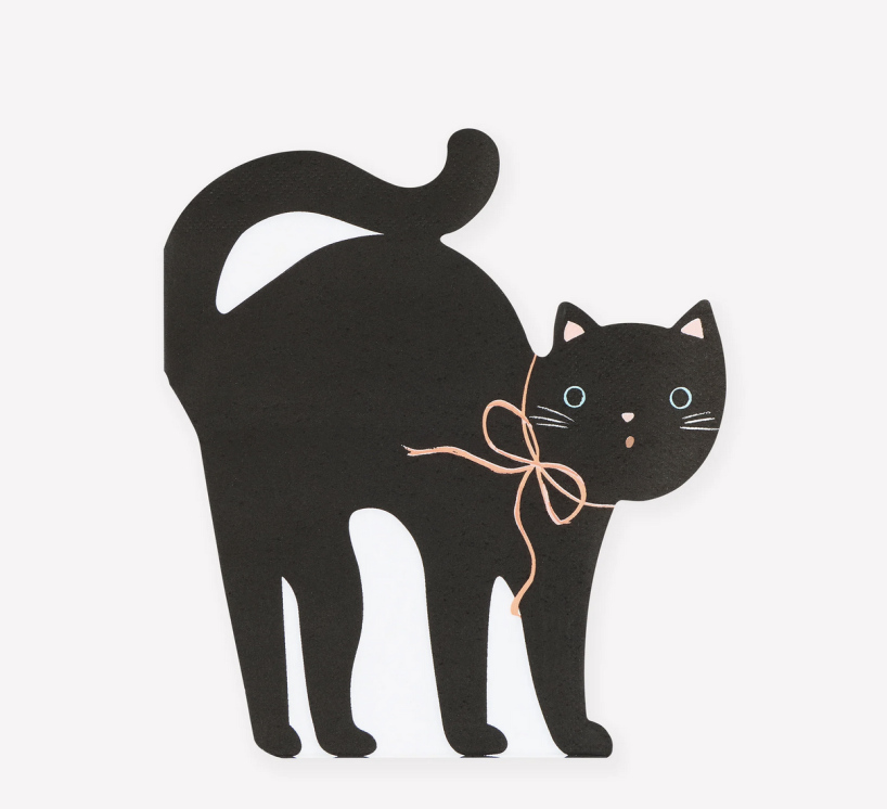 Serviettes Chat noir