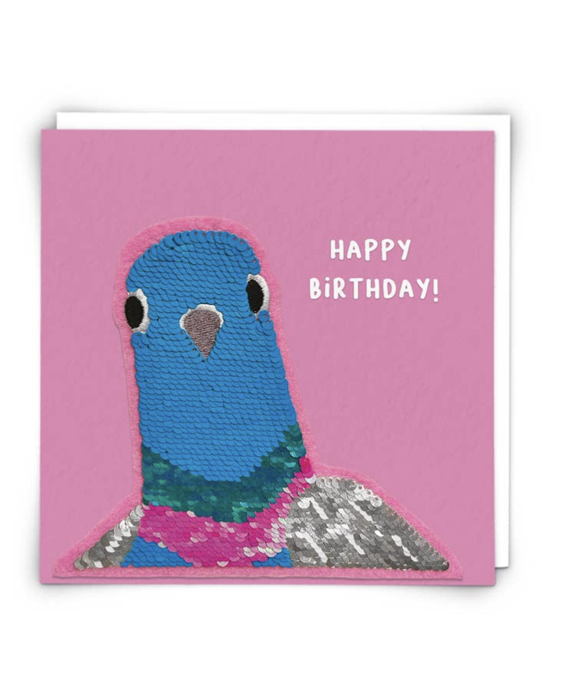 Carte sequins Pigeon