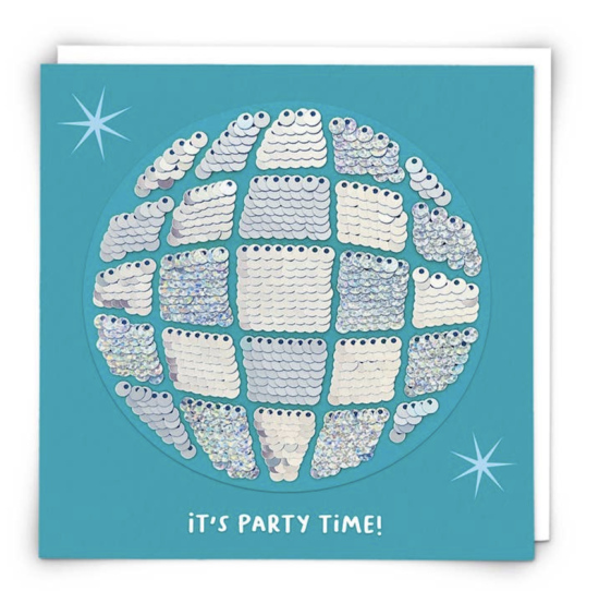 Carte sequins Boule disco