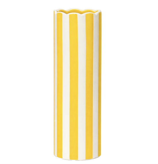 Vase ligné jaune